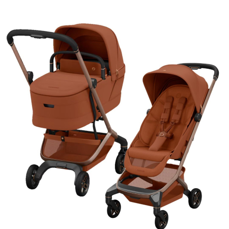 CARUCIOARE DE LA NASTERE - Cărucior 2 in 1  Maxi-Cosi Fame Cabin cu Landou Cabin, ultracompact  Copper Terra