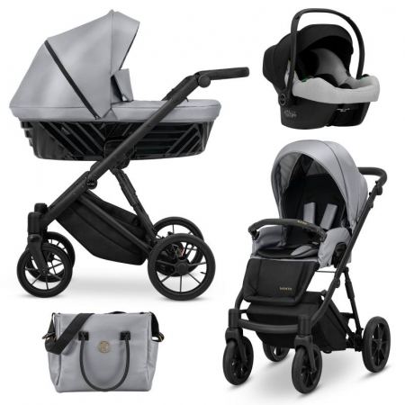 CARUCIOARE MULTIFUNCTIONALE - Carucior 3/1, multifunctional, Ivento 3in1 - grey metalic