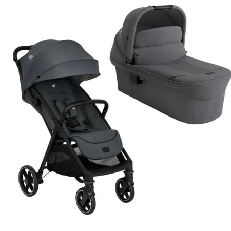 Cărucior Joie Parcel ebony LX 2 în 1 cu landou Ramble XL Signature CARUCIOARE DE LA NASTERE - Cărucior Joie Parcel ebony LX 2 în 1 cu landou Ramble XL Signature