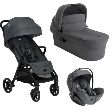Rucsac transport copii - Carucior JOIE Parcel LX  ebony multifunctional 3 in 1 Signature, cu Landou Ramble xl si scoica