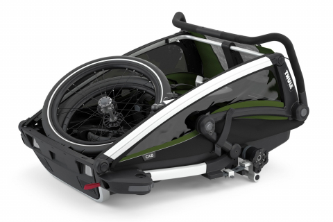 Carucior multisport Thule Chariot Cab 2,  Aluminum/Cypress Green [4]