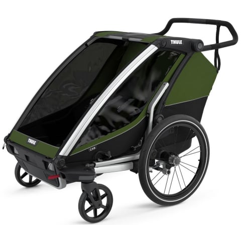 CARUCIOARE - Carucior multisport Thule Chariot Cab 2,  Aluminum/Cypress Green