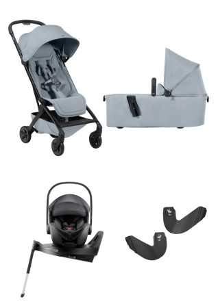 CARUCIOARE MULTIFUNCTIONALE - Cărucior pentru copii, 4  în 1, Joolz, Aer2, PEBBLE GREY  cu scoica Britax BABY-SAFE PRO Culoare Carbon Black