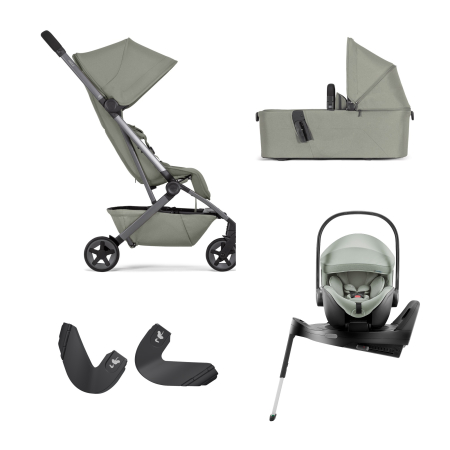 CARUCIOARE DE LA NASTERE CU SCOICA - Cărucior pentru copii, 4  în 1, Joolz, Aer2, Sage Green cu landou si scoica Britax Baby SAFE