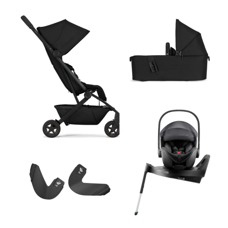 CARUCIOARE DE LA NASTERE - Cărucior pentru copii, 4 în 1, Joolz, Aer2, Space Black cu scoica Britax Babysafe