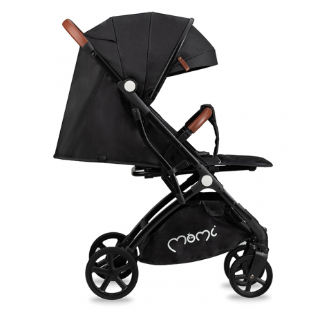 Carucior sport, MoMi MARVIN Black, 6 luni+, Centura in 5 puncte, Suport picioare reglabil, Cos accesorii, Pliabil, Plasa insecte, Husa de ploaie, Suspensii integrate [2]