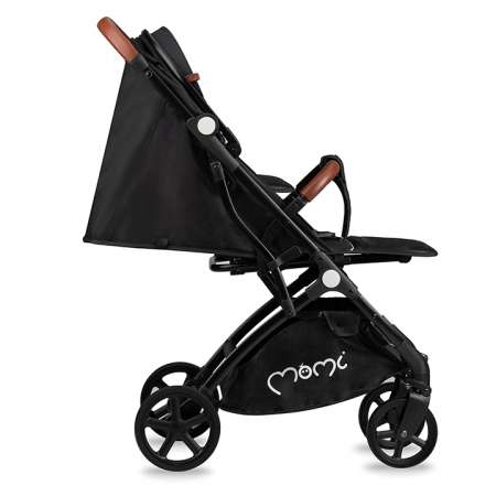 Carucior sport, MoMi MARVIN Black, 6 luni+, Centura in 5 puncte, Suport picioare reglabil, Cos accesorii, Pliabil, Plasa insecte, Husa de ploaie, Suspensii integrate [3]