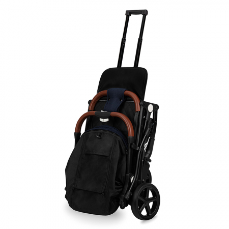 Carucior sport, MoMi MARVIN Black, 6 luni+, Centura in 5 puncte, Suport picioare reglabil, Cos accesorii, Pliabil, Plasa insecte, Husa de ploaie, Suspensii integrate [5]