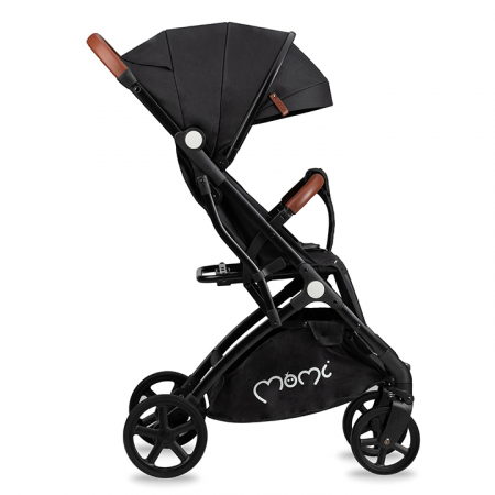 Carucior sport, MoMi MARVIN Black, 6 luni+, Centura in 5 puncte, Suport picioare reglabil, Cos accesorii, Pliabil, Plasa insecte, Husa de ploaie, Suspensii integrate [1]