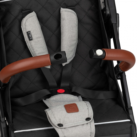 Carucior sport, MoMi MARVIN Grey, 6 luni+, Centura in 5 puncte, Suport picioare reglabil, Cos accesorii, Pliabil, Plasa insecte, Husa de ploaie, Suspensii integrate [5]