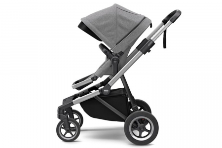 Carucior Thule Sleek + Landou Thule Bassinet Grey Melange [5]
