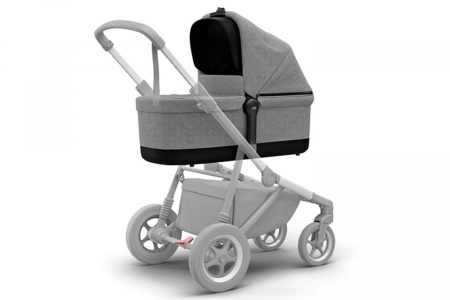 Carucior Thule Sleek + Landou Thule Bassinet Grey Melange [10]