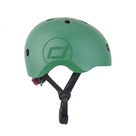 Casca de protectie pentru copii, sistem de reglare magnetic cu led, M, 51-55 cm, 3 ani+, Forest, Scoot & Ride [2]