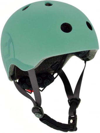 Casca de protectie pentru copii, sistem de reglare magnetic cu led, M, 51-55 cm, 3 ani+, Forest, Scoot & Ride [3]
