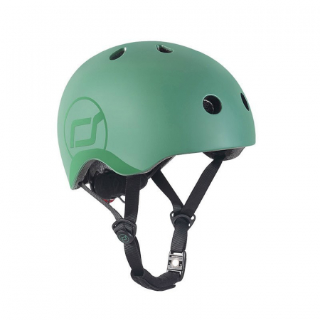 Casca de protectie pentru copii, sistem de reglare magnetic cu led, M, 51-55 cm, 3 ani+, Forest, Scoot & Ride [1]