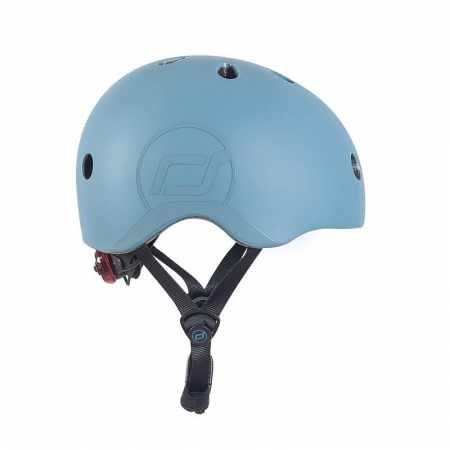 Casca de protectie pentru copii, sistem de reglare magnetic cu led, S-M, 51-55 cm, 3 ani+, Steel, Scoot  Ride [2]