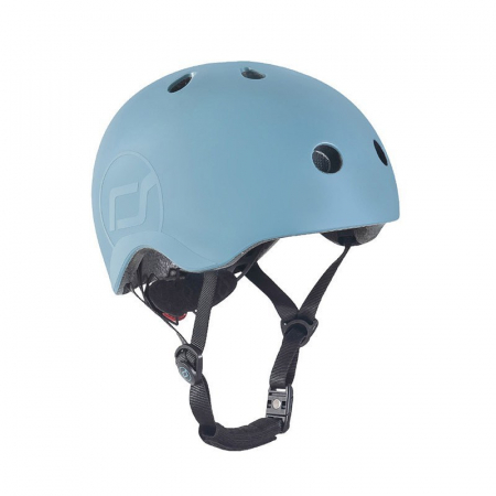Casca de protectie pentru copii, sistem de reglare magnetic cu led, S-M, 51-55 cm, 3 ani+, Steel, Scoot  Ride [3]