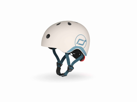 Casca de protectie pentru copii, sistem de reglare magnetic cu led, XXS-S, 45-51 cm, 1 an+, Ash, Scoot & Ride [3]