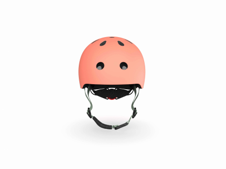 Casca de protectie pentru copii, sistem de reglare magnetic cu led, XXS-S, 45-51 cm, 1 an+, Peach, Scoot & Ride [5]