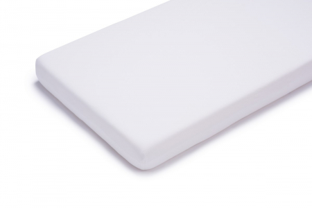 Cearsafuri - Cearsaf din bumbac jersey cu elastic pe contur 140x60 cm, Alb