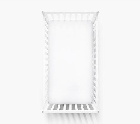 Cearsaf din bumbac jersey cu elastic pe contur 90x40 cm, Alb [1]