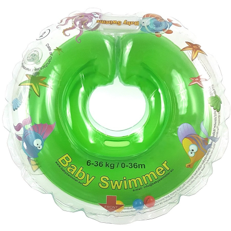 Accesorii baita - Colac de gat pentru bebelusi Babyswimmer Verde 6-36 luni