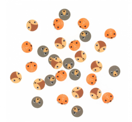 Accesorii aniversare - Confetti animalele din padure pentru aniversare