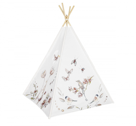 Cort de joaca Nature, saltea impermeabila inclusa, Indian Teepee din Bumbac, BabySteps [3]