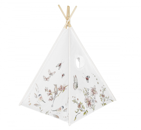 Cort de joaca Nature, saltea impermeabila inclusa, Indian Teepee din Bumbac, BabySteps [2]