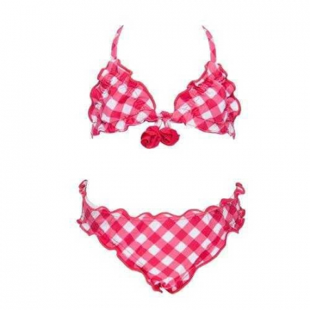 Costume de ploaie - Costum de baie - VICHY FUSHIA (2 piese) (marime 12 ani)