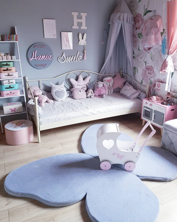 Covoras de joaca Fluture din spuma, Catifea Blue [3]
