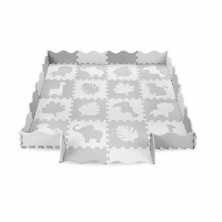 Covoras de joaca Puzzle 150x150 cm- Grey [5]