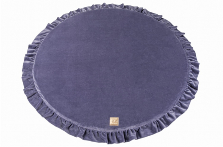 Covorase de joaca - Covoras de joaca Rotund Cu volanas, Catifea din Spuma, Blue