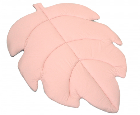 Covorase de joaca - Covoras de joaca termic Frunza Pure Rose 150x105x5cm, pliabil, bumbac 100% si umplutura antialergica BabySoft  , protectie impotriva loviturilor