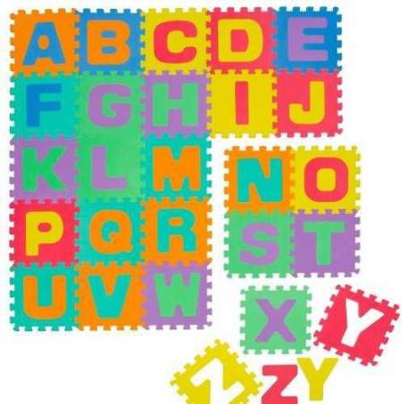 Covorase de joaca - Covoras Puzzle Alfabet, 26 buc. x 30 cm, Knorrtoys 21003
