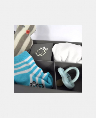 Cutie pentru amintirile bebelușului cu kit amprentă 2D – Double Frame White – Dooky [1]