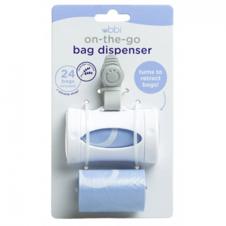 Dispenser portabil pentru pungute scutece Ubbi On The Go alb [1]