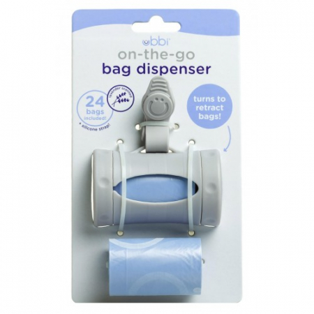 Dispenser portabil pentru pungute scutece Ubbi On The Go gri [1]