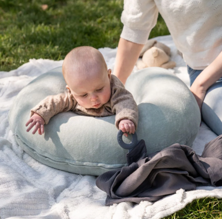 Doomoo - Esarfa pentru alaptat multifunctionala din bumbac organic Mom’n Play Green [3]