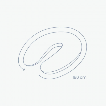 Doomoo - Perna mare pentru gravide si bebelusi 3 in 1, bumbac organic Buddy Cloudy Kaki [3]