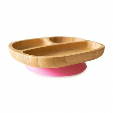 Articole de masa - Farfurie din bambus Toddler, roz eco rascals