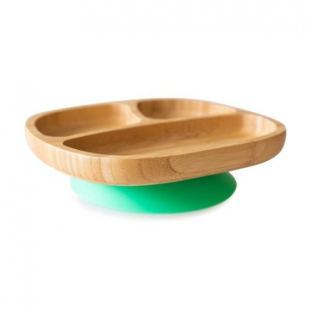 Articole de masa - Farfurie din bambus Toddler, verde, eco rascals