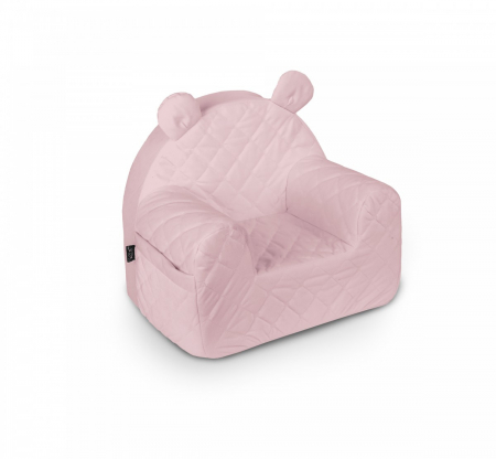 Fotolii si scaune copii - Fotoliu pentru copii cu spatar, catifea Velvet Ursulet Teddy Sepia Rose