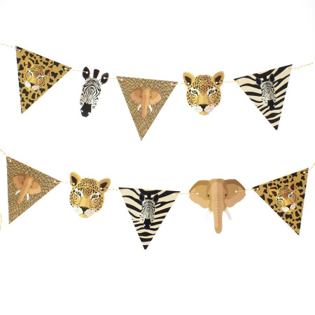 Accesorii aniversare - Ghirlanda pentru decorat ''animalele junglei''