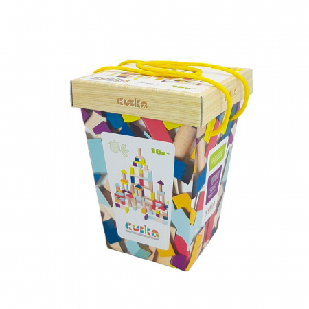 Jucarii educative din lemn/Constructie - Joc din lemn, Set de constructii Cubika 1