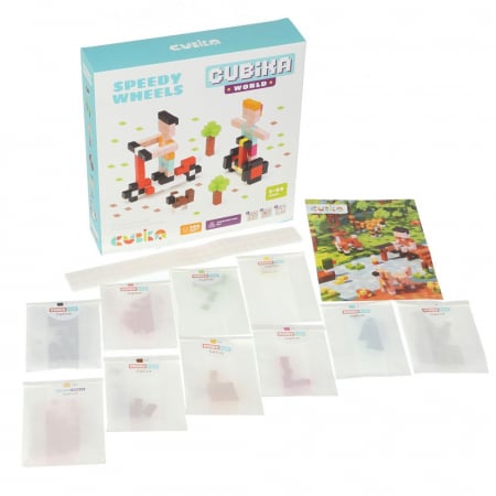 Joc Din Lemn, Set de constructii, Cubika, World Speedy Wheels [1]