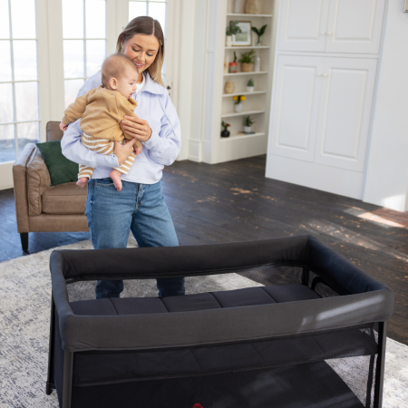 Joie - Patut pliant de calatorie transformabil in tarc Amigo, Shale [11]