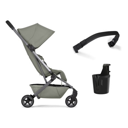 Carucioare sport - Joolz Aer2 – Cărucior sport premium, ușor și compact cu bară pliabilă și suport de pahar incluse - Sage Green