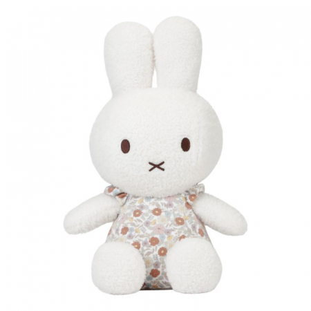 Jucarii de plus - Jucărie de pluș Miffy Vintage cu rochita inflorata, 35 cm