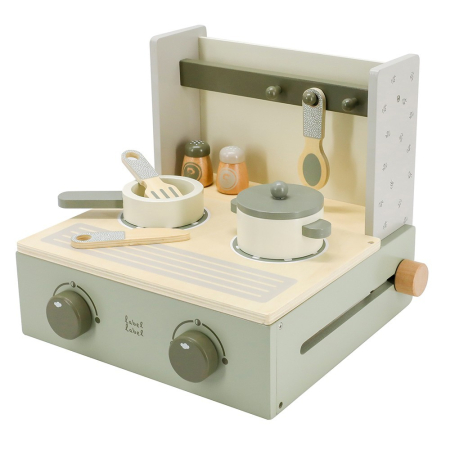 JUCARII - Jucărie din lemn -  Aragaz pliabil - olive